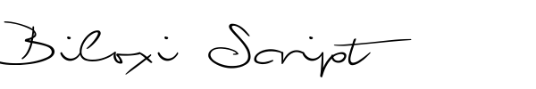 Biloxi Script font preview